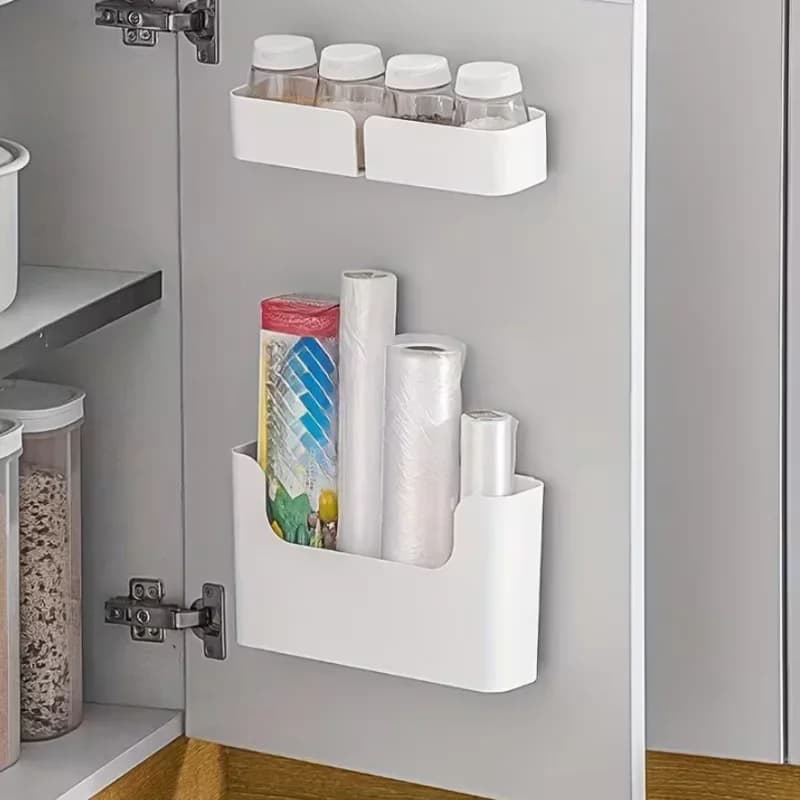 Oppbevaringsboks for skapdør, til plastfolie, poser og baderomsartikler
