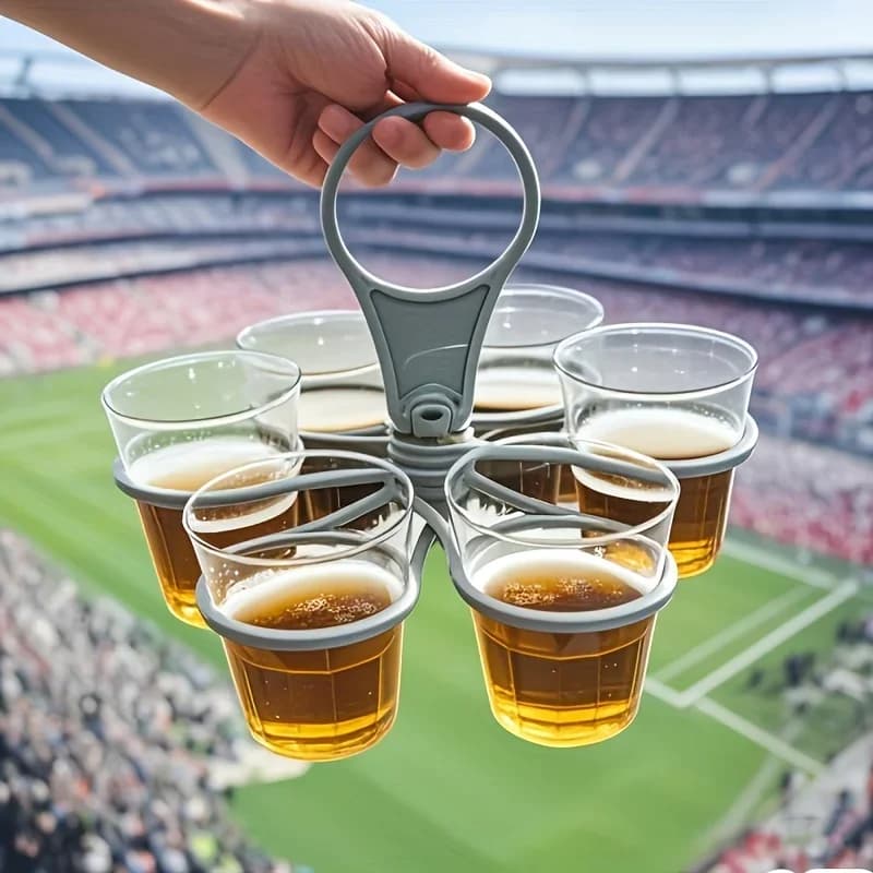Sammenleggbar koppholder med håndtak for 6 kopper – 1/2 stk.