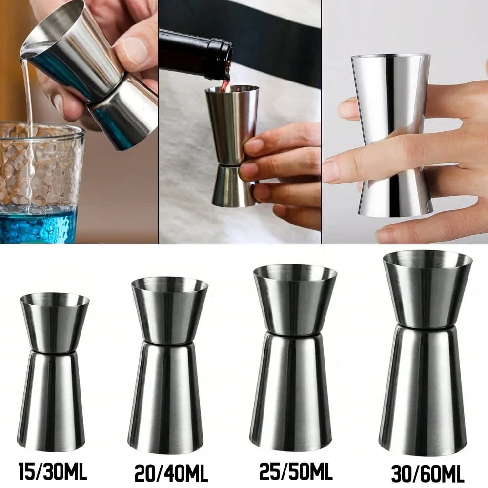 Målebeger i rustfritt stål til cocktail og jigger