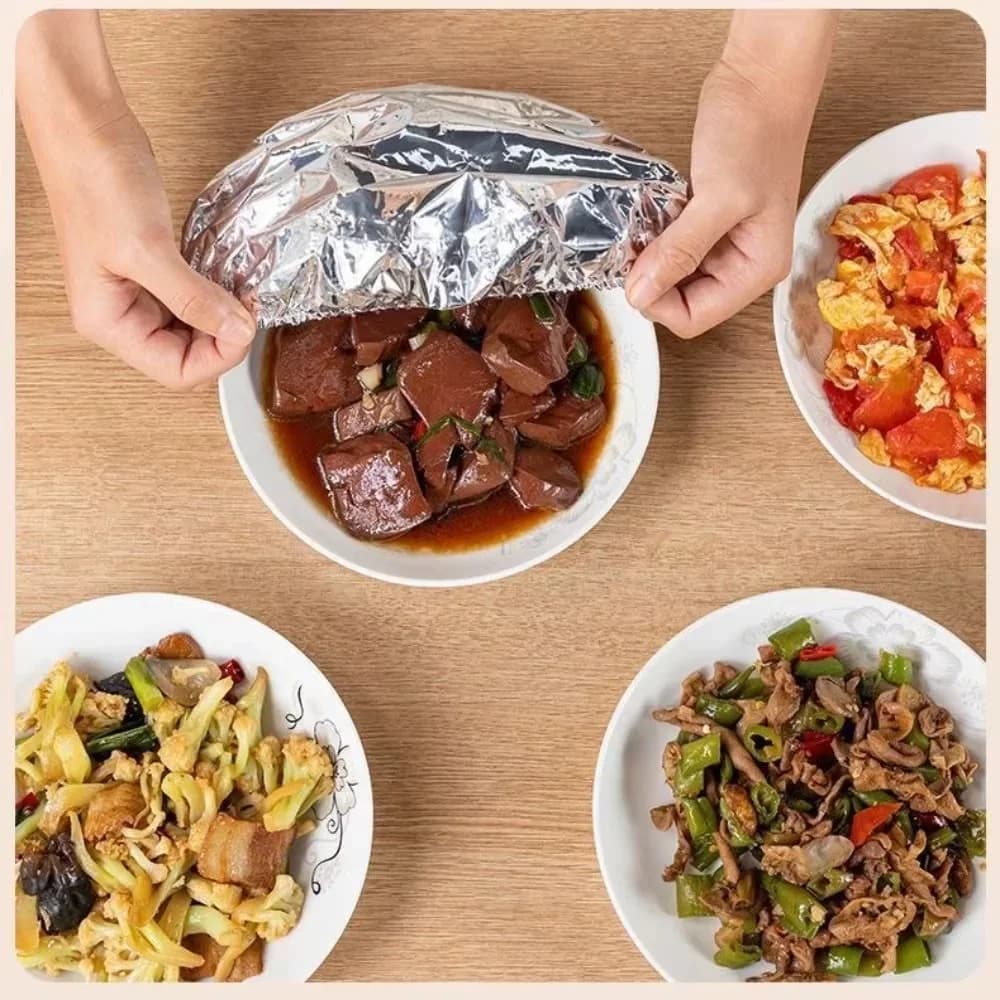10–60 stk. gjenbrukbare bolletrekk i aluminiumsfolie – varmeisolerende og matvaregodkjent for stekeovn, takeaway og piknik