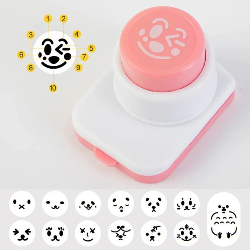 Nori-utstanser og risballform for sushi og bento – Smilefjes