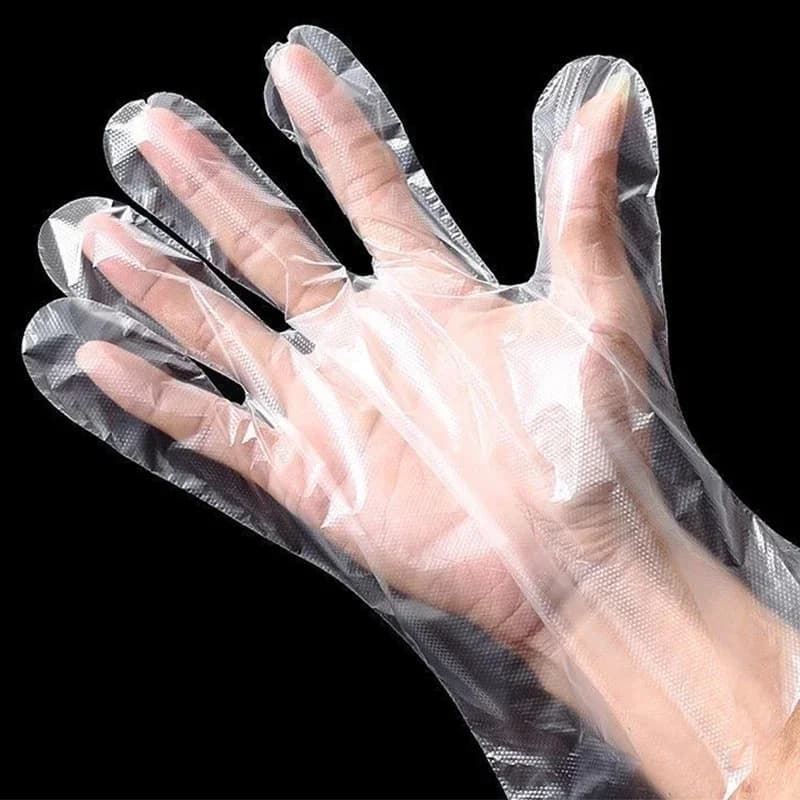 Gjennomsiktige engangshansker i plast – Lateksfrie for matlaging og rengjøring