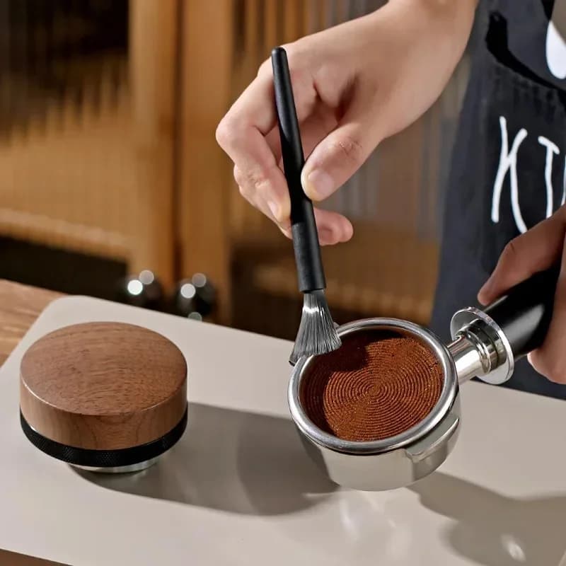Rengjøringssett for kaffe | Kaffebørste og blåsebelg for kvern og kaffemaskin