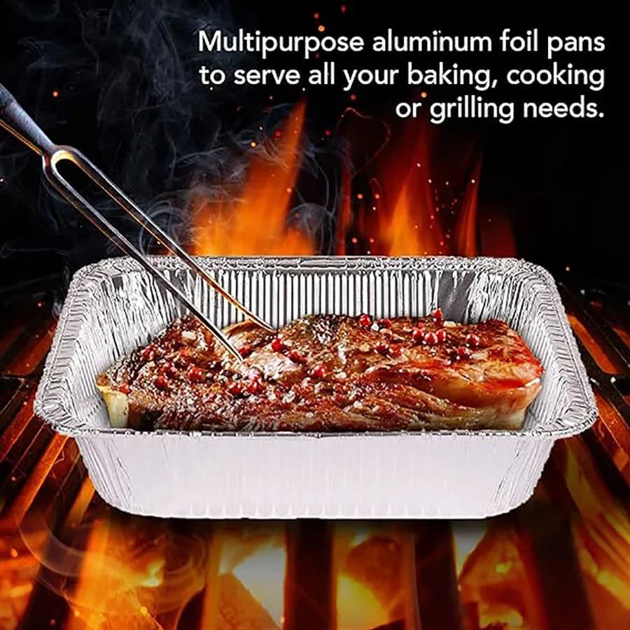 50 stk engangs aluminiumsformer for matlaging og oppbevaring