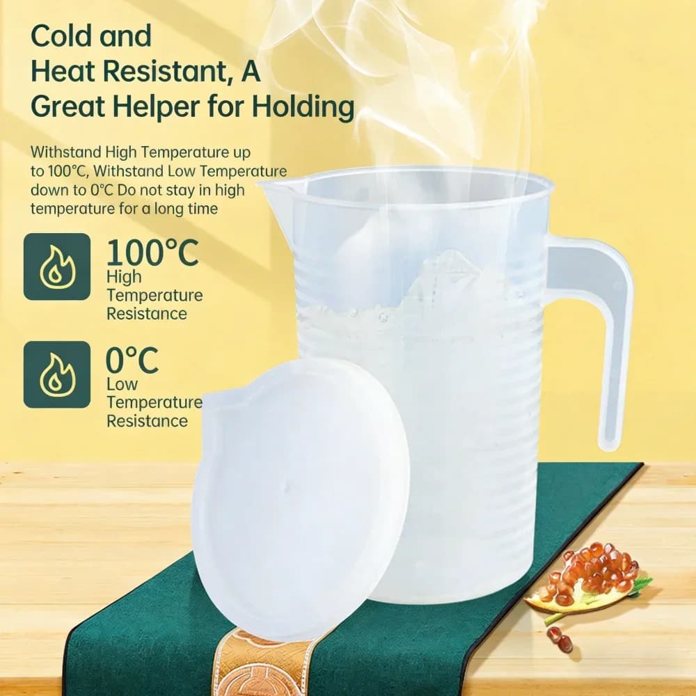 Målebeger i plast med måleskala – 100–5000 ml