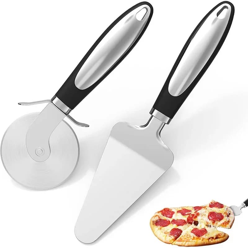 Pizzahjul i rustfritt stål - Pizzakutter og deigskjærer