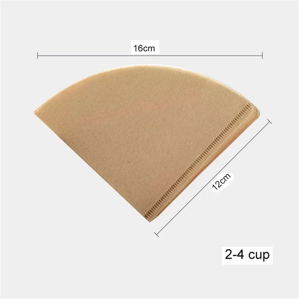 40/100 stk. V-formet kaffefilterpapir – ublekede V60-engangsfiltre for manuell kaffebrygging