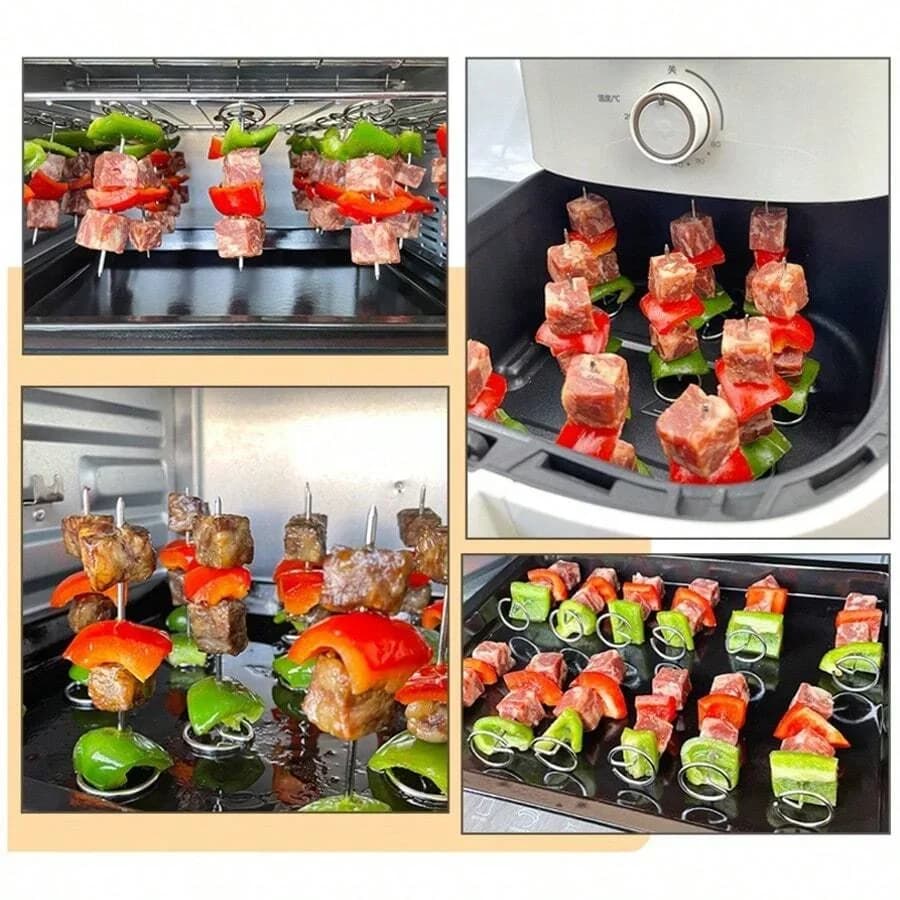 Grillspyd i rustfritt stål – 10/20/30 stk. gjenbrukbare grillpinner