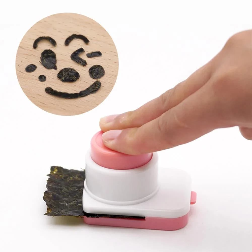 Nori-utstanser og risballform for sushi og bento – Smilefjes