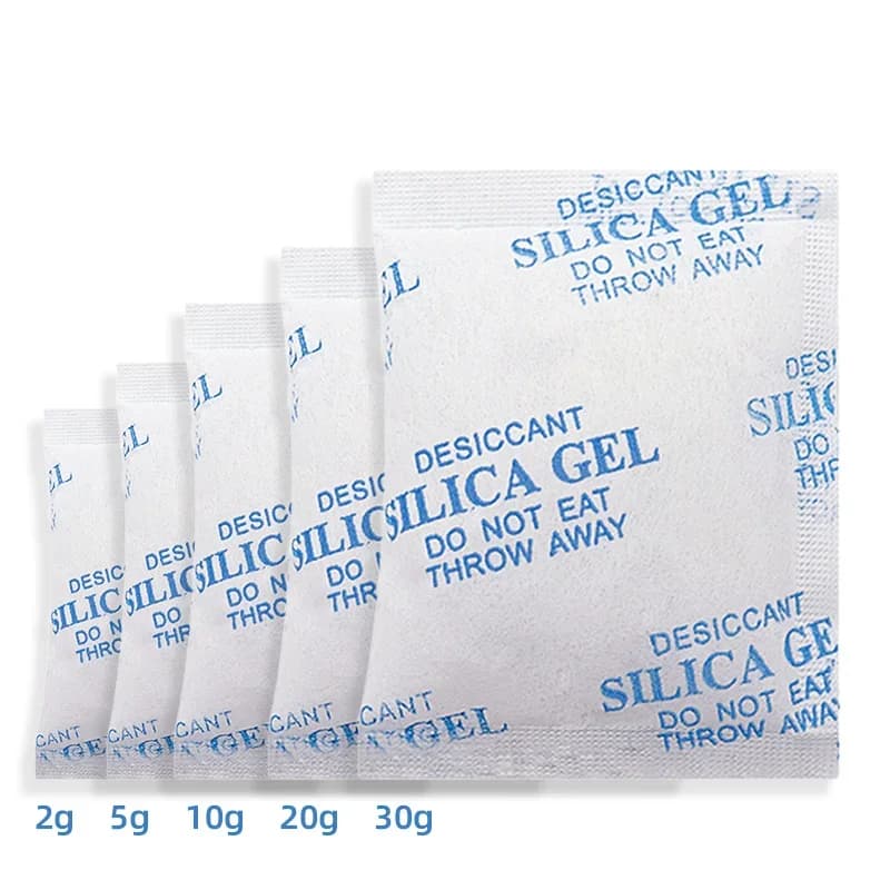 Giftfrie Silikagel fuktabsorberende poser 2/5/10/20/30g for hjem og kjøkken