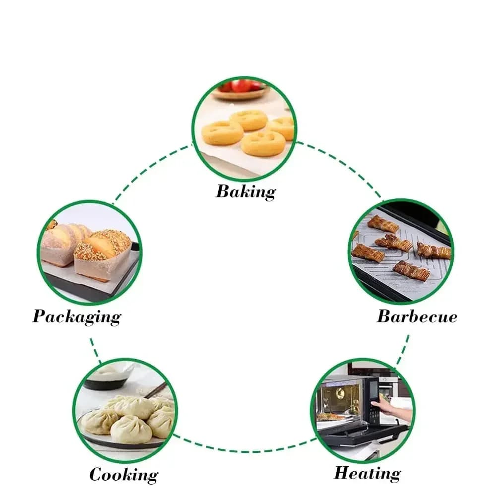 Ferdigkuttet bakepapir | Non-stick bakeark for steking, grilling og airfryer