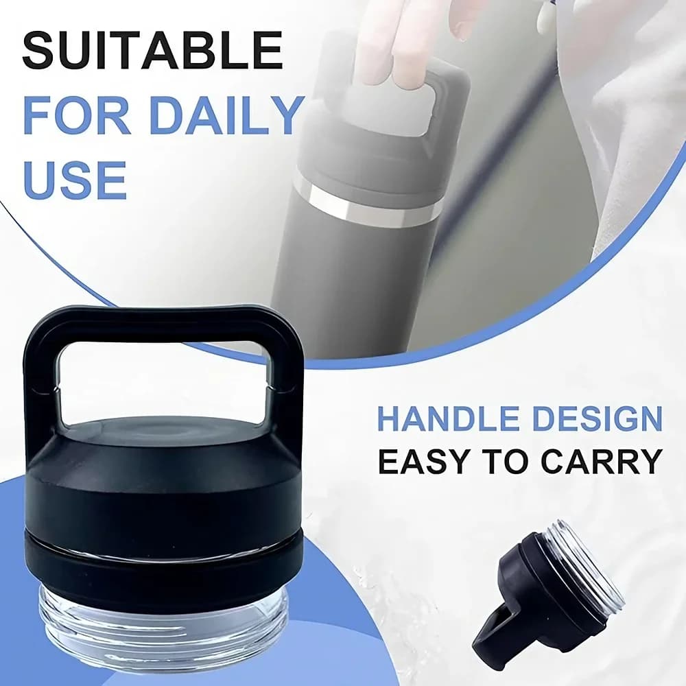 1, 2 eller 3 stk. Rambler Chug erstatningslokk, kompatibelt med YT-modeller 18 oz, 26 oz, 36 oz, 64 oz – sportsflaskelokk