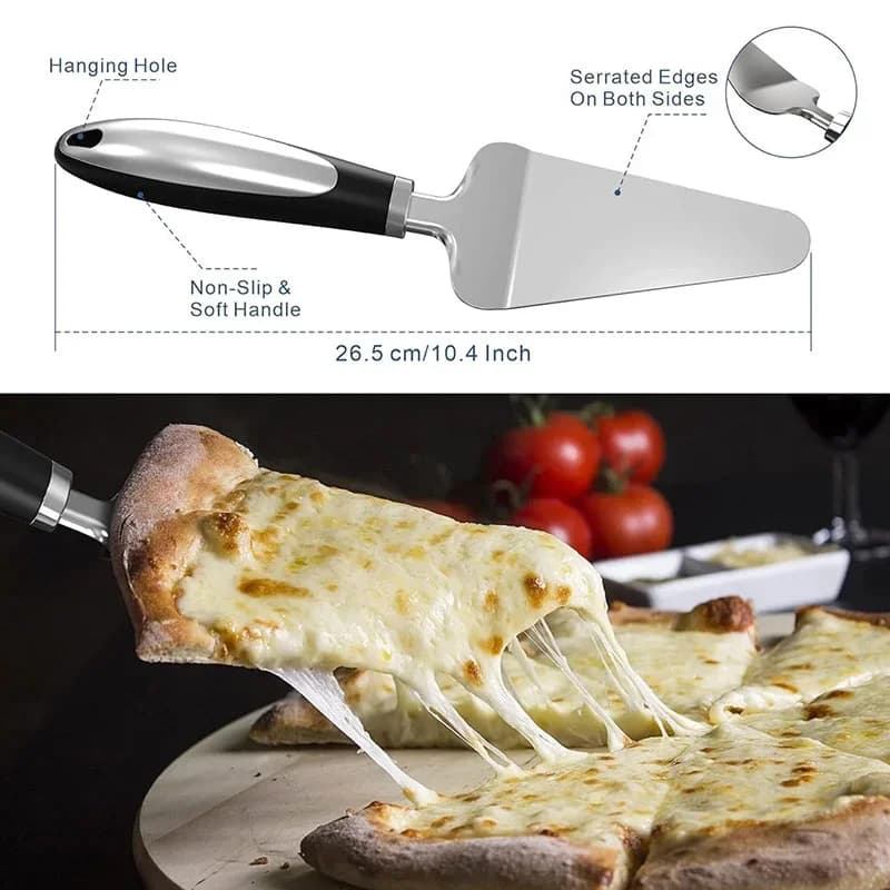 Pizzahjul i rustfritt stål - Pizzakutter og deigskjærer