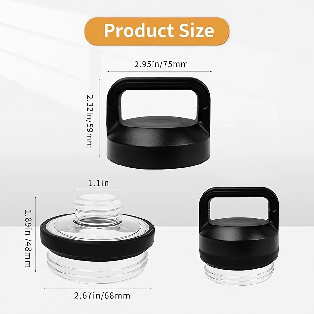 1, 2 eller 3 stk. Rambler Chug erstatningslokk, kompatibelt med YT-modeller 18 oz, 26 oz, 36 oz, 64 oz – sportsflaskelokk