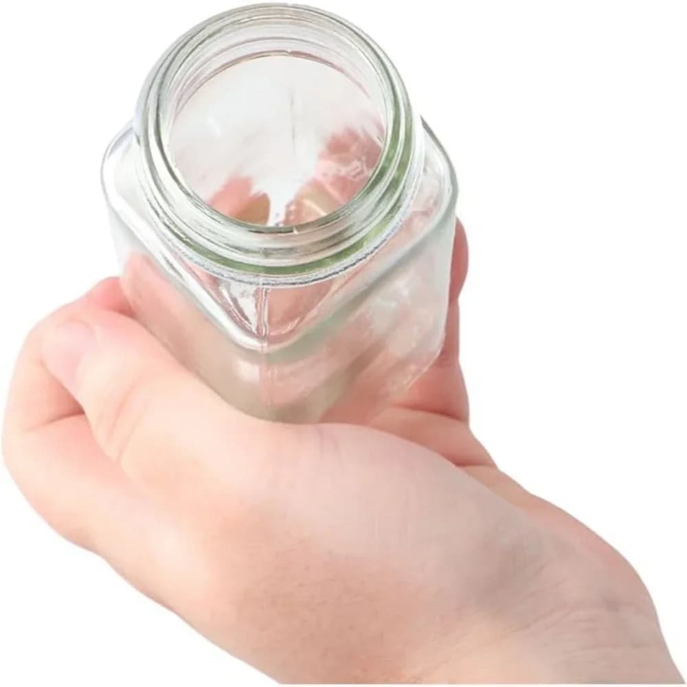 6/12/24 stk krydderglass med bambus- eller metallokk og etiketter