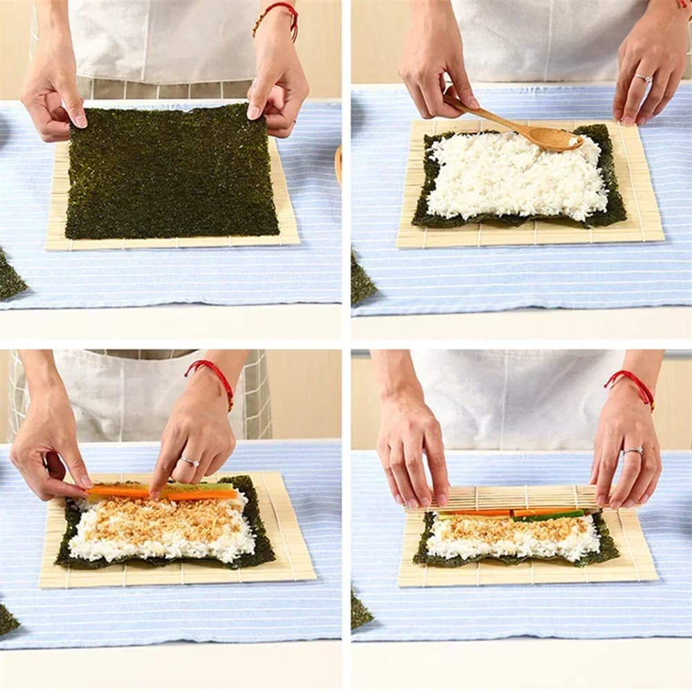 Tradisjonell sushimatte i bambus – rullematte for sushilaging